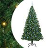 vidaXL Kunstig juletre med 300 LED gr&oslash;nn 240 cm PVC og St&aring;l og Plast