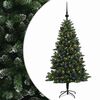vidaXL Kunstig juletre med kuler 150 cm 150 LED-lys Varmhvit