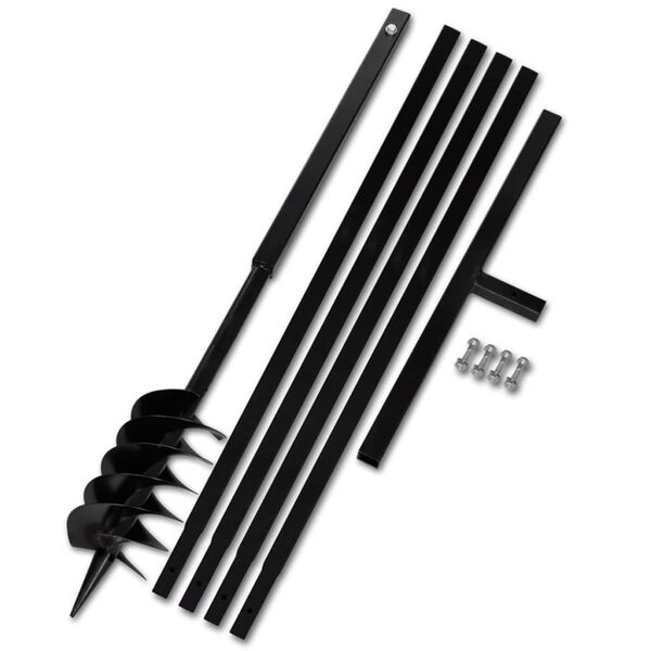 Jordbor med h&aring;ndtak og forlengere av st&aring;l 120 mm