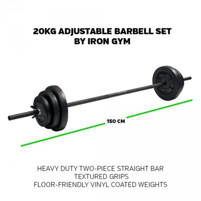 Iron Gym Justerbart vektstangsett 20 kg IRG034