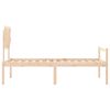 vidaXL Seniorseng med hodegavl 90x200 cm heltre
