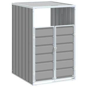 vidaXL S&oslash;ppeldunkskur for enkelt dunk gr&aring; 72x81x115 cm st&aring;l