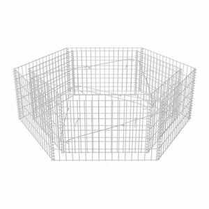 vidaXL Gabion h&oslash;ybed sekskantet 160x140x50 cm