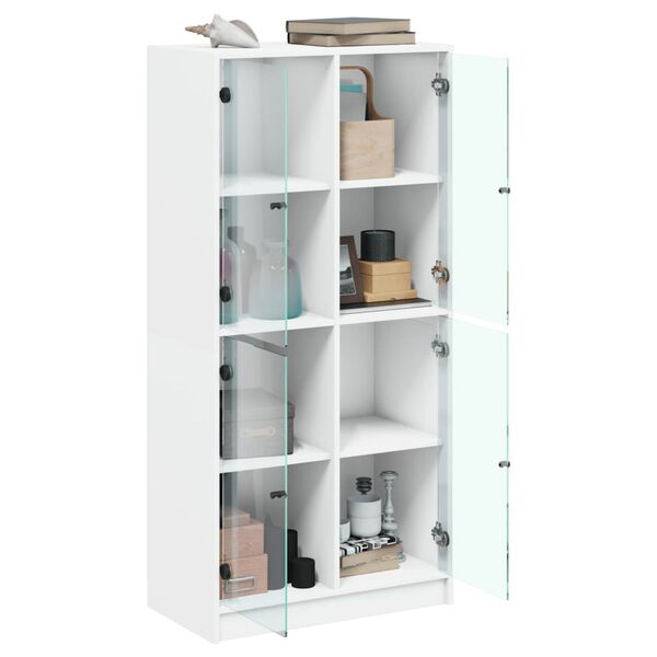 vidaXL Highboard med dører hvit 68x37x142 cm konstruert tre