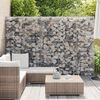 vidaXL Gabion med topp- og bunndekke galvanisert st&aring;l 300x30x200 cm