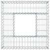 vidaXL Gabion hevet seng s&oslash;lv 80 x 80 x 12 cm Galvanisert St&aring;l