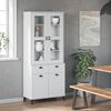 vidaXL Highboard VIKEN hvit 80x40x190 cm heltre furu