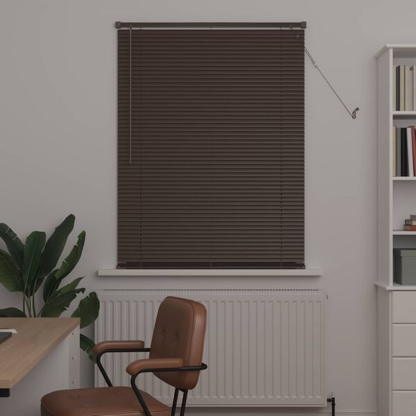 vidaXL Venetiansk persienne M&oslash;rk Brun med M&oslash;nster 150 x 90 cm PVC