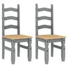 vidaXL Spisestoler 2 stk Corona gr&aring; 42x47x107 cm heltre furu
