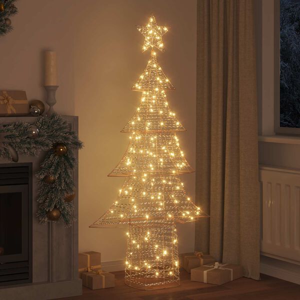 vidaXL Juletre med 240 LED Varmhvit 181 cm PET