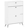 vidaXL Sko Skap BREDA 78 x 24 x 103 cm Konstruert tre Hvit