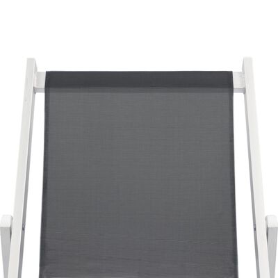 vidaXL Sammenleggbare strandstoler 2 stk aluminium og textilene grå