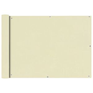 vidaXL Balkongskjerm Oxfordstoff 75x400 cm Kremhvit