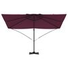 vidaXL Parasoll Bordeaux Rød 351 x 250 x 260 cm Polyester og aluminium