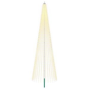 vidaXL Juletrebelysning med spyd og flaggstang 500 cm 1632 LED-lys