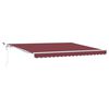 vidaXL Automatisk uttrekkbar markise med LED burgunder 400x300 cm