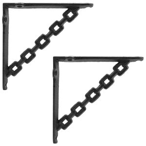 vidaXL Vegghylleskinner 2 stk. Svart 10.5 x 10.5 x 3 cm St&aring;l