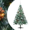 vidaXL Kunstig juletre med 150 LED med stativ gr&oslash;nn 150 cm PVC og st&aring;l