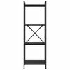 vidaXL Bokhylle Svart Eik 40 x 30 x 85 cm Konstruert tre