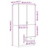 vidaXL Garderobeskap med d&oslash;r Svart Eik 80 x 52 x 180 cm Konstruert tre