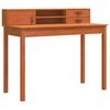 vidaXL Skrivebord med skuff Vokset Brun 110 x 50 x 93 cm Massiv furu