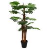 vidaXL Kunstig Vifte Palm Gr&oslash;nn 60 x 25 x 170 cm Stoff og Bambus