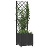 vidaXL Hagepotte med espalier svart 40x40x136 cm PP