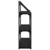vidaXL Vegghylle med hylle Svart Eik 60 x 21 x 78,5 cm Konstruert tre