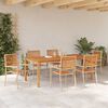 vidaXL Hage Spisegruppe 7 pcs Beige Poly rattan