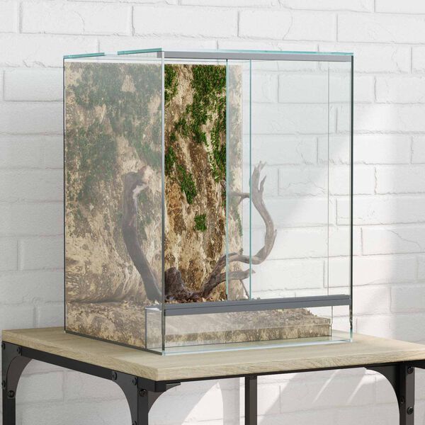 vidaXL Terrarium med lagring Gjennomsiktig 30 x 30 x 40 cm Glass