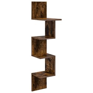 vidaXL Vegghylle Veggmontert R&oslash;kt Eik 32 x 21 x 107 cm Konstruert tre