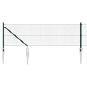 vidaXL Svweiende tr&aring;dgjerde med spisser 10 x 0,4 m PVC-belagt st&aring;l