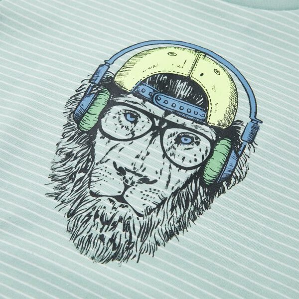 T-skjorte for barn med striper lysemynte 104