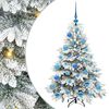 vidaXL Kunstig juletre med 150 LED med stativ Hvit 120 cm PE og PVC