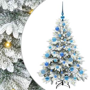 vidaXL Kunstig juletre med 150 LED med stativ Hvit 120 cm PE og PVC