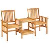 vidaXL Hagestoler med tebord 159x61x92 cm heltre akasie
