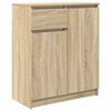 vidaXL Skjenk med skuff sonoma eik 71x35x84 cm konstruert tre