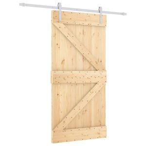 vidaXL Skyved&oslash;r Naturlig og Hvit 100 x 210 cm Heltre furu