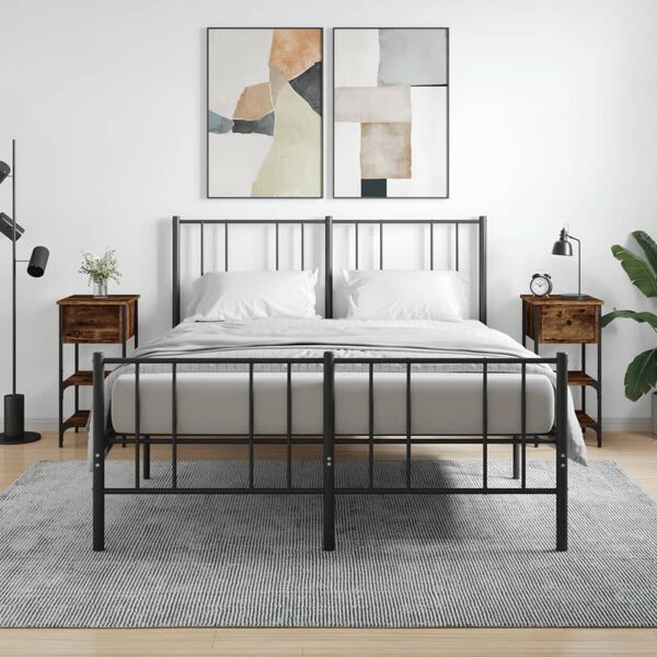 vidaXL Nattbord 2 stk r&oslash;kt eik 34x36x70 cm konstruert tre