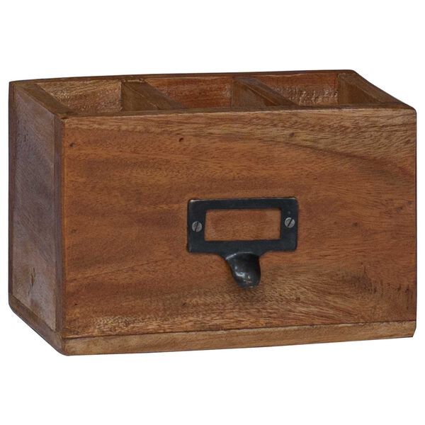 vidaXL Blyant Etui Flerfarget 18 x 10 x 12 cm Massiv Mahogni Tre