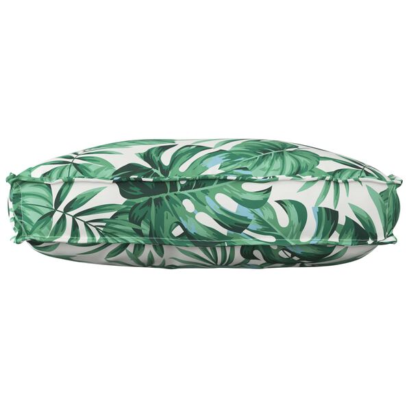 vidaXL Pallepute for ryggstøtte Blomster Bladmønster 70 x 40 x 12 cm