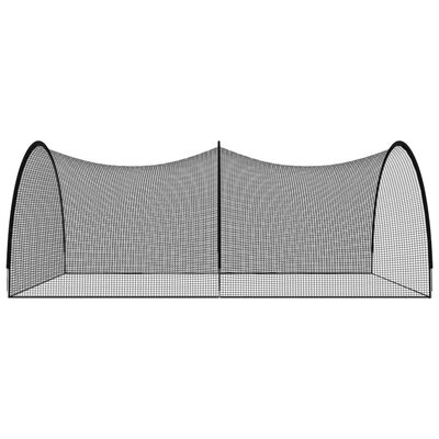 vidaXL Baseball battingnett svart 500x400x250 cm polyester