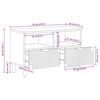 vidaXL TV-benk brun 70x33x46 cm heltre mango