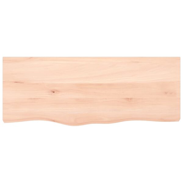 vidaXL Benkeplate til bad 100x40x2 cm ubehandlet heltre