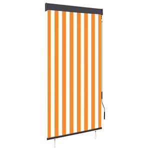 vidaXL Utend&oslash;rs rullegardin 80x250 cm hvit og oransje