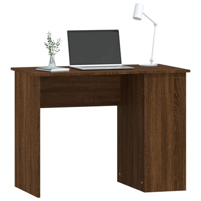 vidaXL Skrivebord brun eik 100x55x75 cm konstruert tre