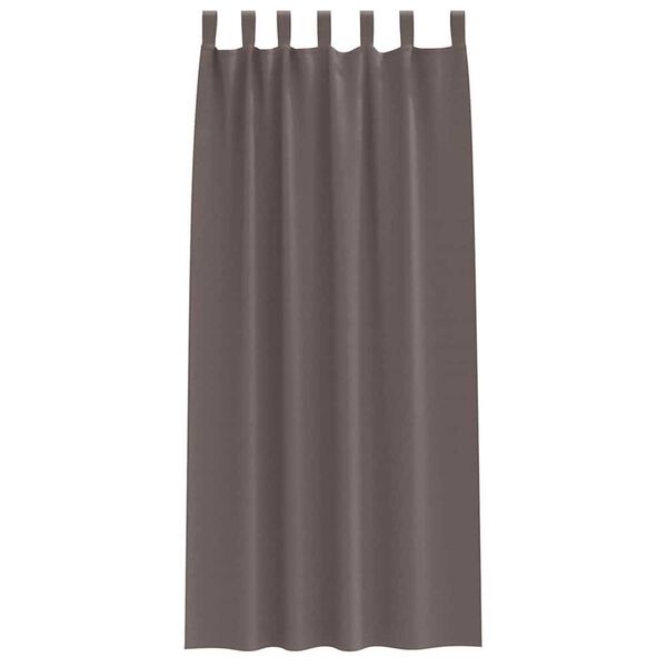 vidaXL M&oslash;rkleggende Gardiner med Ringer 2 pcs M&oslash;rk brun 260 x 140 cm