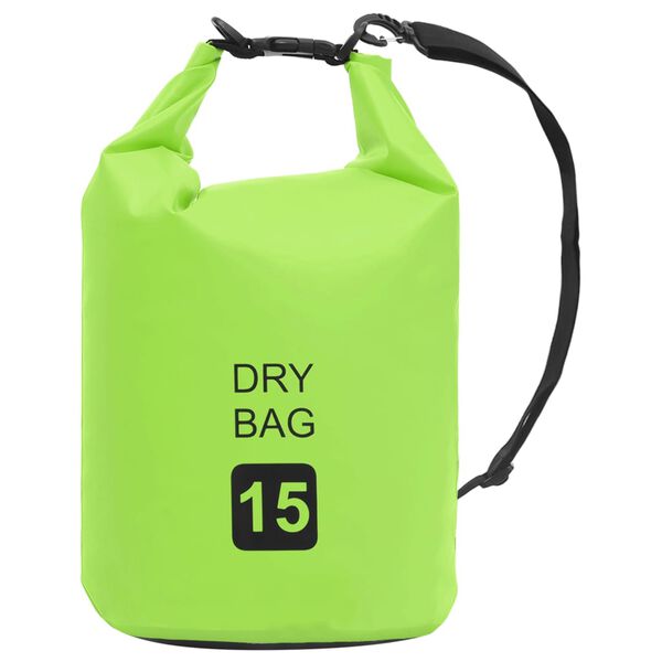 vidaXL T&oslash;rrsekk gr&oslash;nn 15 L PVC