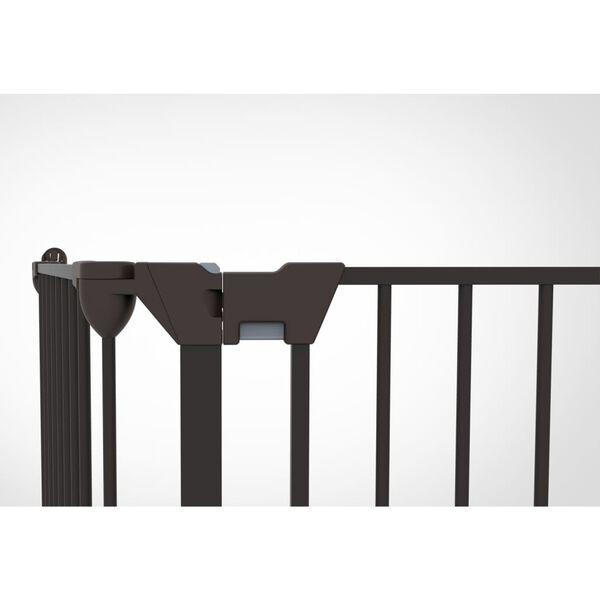 Noma 3-panels sikkerhetsgrind Modular metall svart