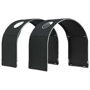 vidaXL Seng Tunnell 2 pcs Svart 211 x 52,5 x 2 cm Polyester